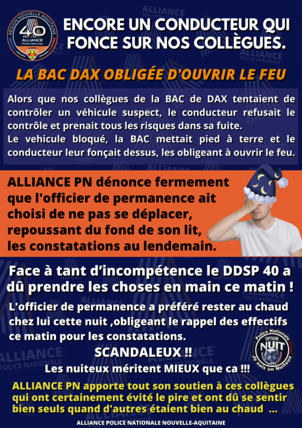 BAC DAX Alliance PN attend du soutien !!