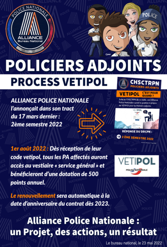 Policiers-adjoints : Process VETIPOL