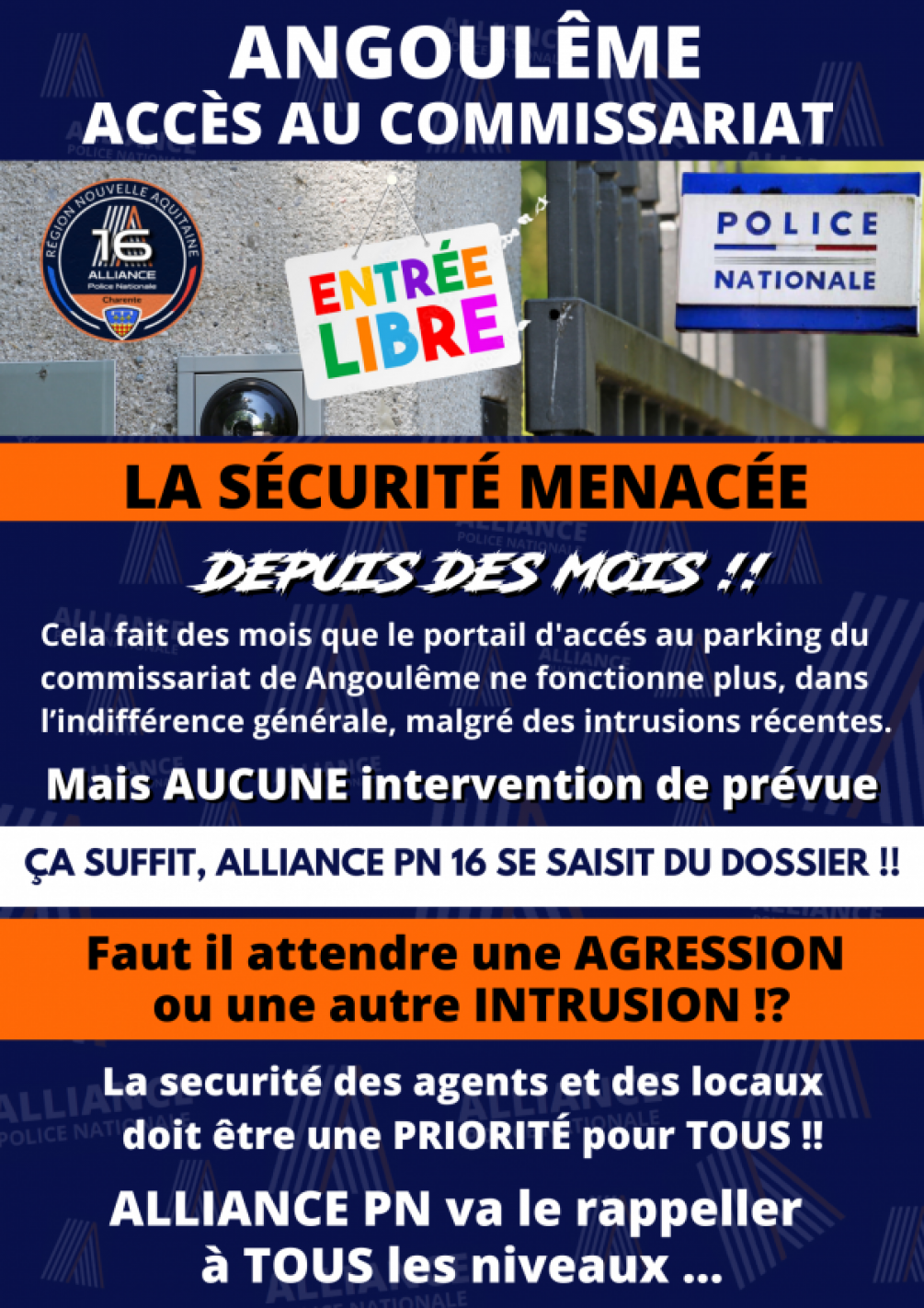 Angoulême la securité menacée !