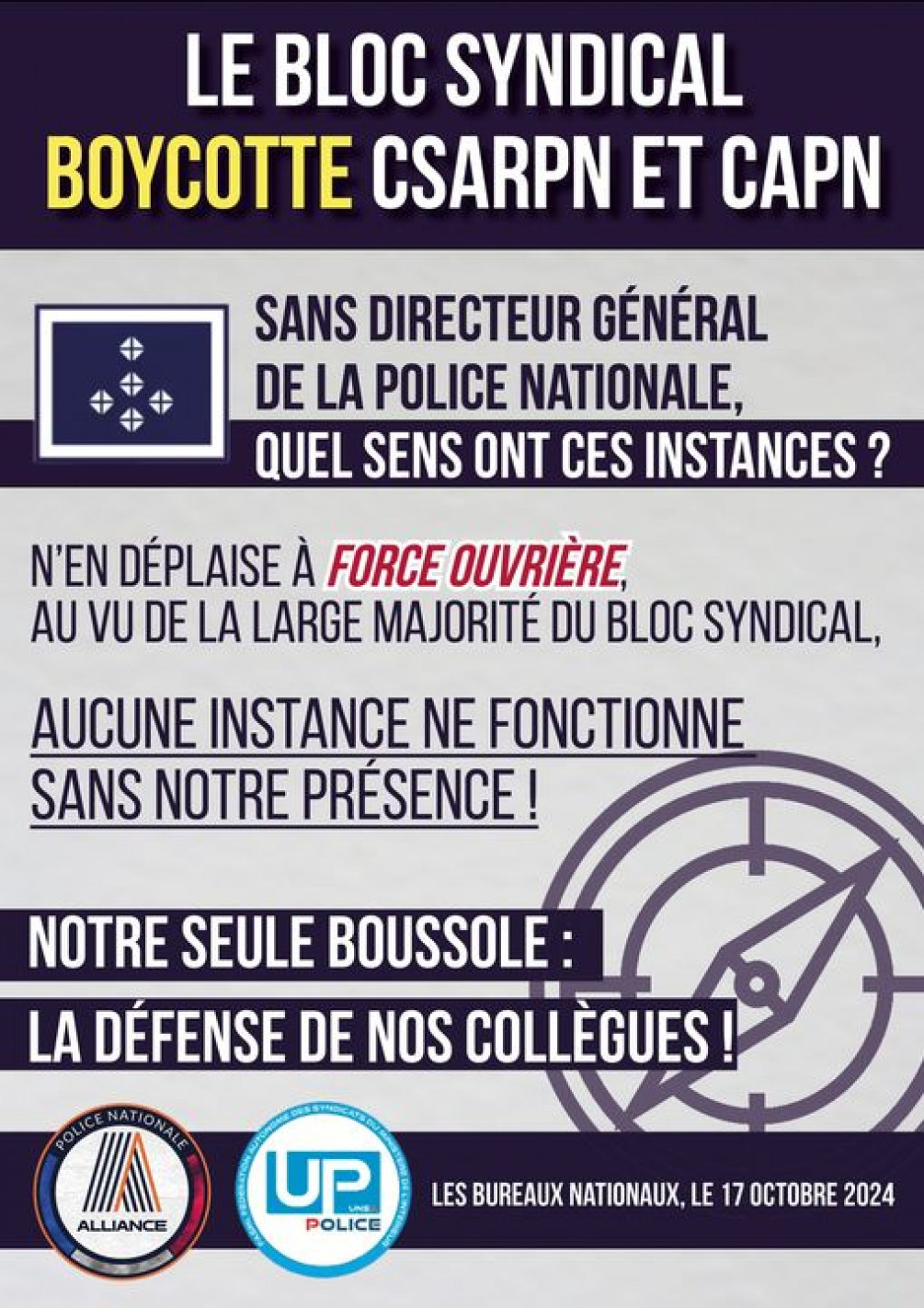 Le bloc syndical boycotte csarpn et capn