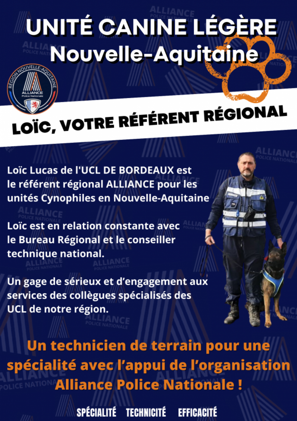 Loïc LUCAS référent UCL pour la région Nouvelle Aquitaine